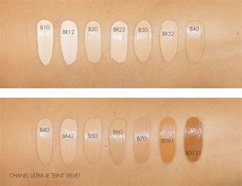 chanel ultra le teint color chart|Chanel ultra le teint velvet.